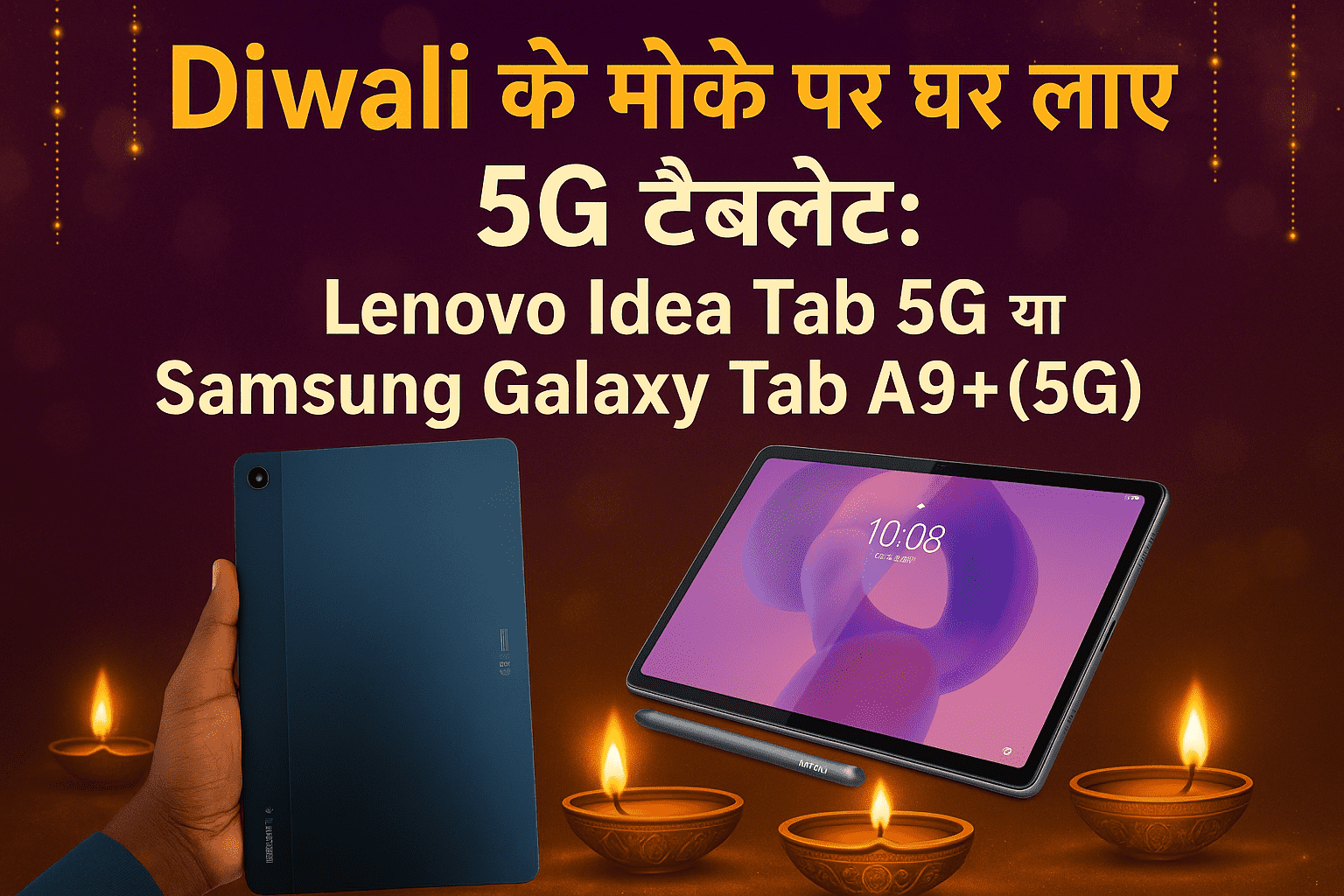 Diwali के मौके पर घर लाएं 5G टैबलेट: Lenovo Idea Tab 5G या Samsung Galaxy Tab A9+(5G)