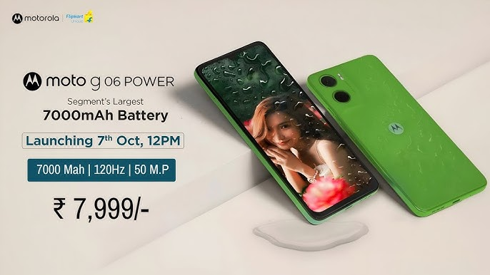 Moto G06 Power Launch: दमदार बैटरी और शानदार फीचर्स के साथ आज आ रहा है भारत में Moto G06 Power Launch: दमदार बैटरी और शानदार फीचर्स के साथ आज आ रहा है भारत में
