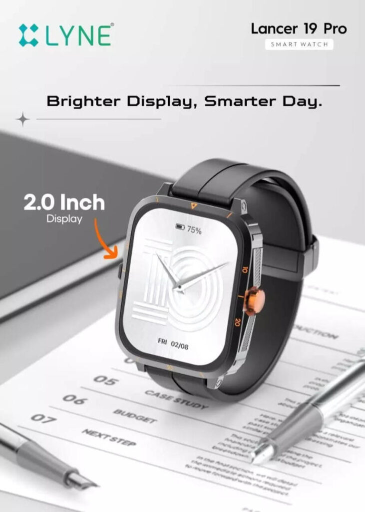 Lyne Lancer 19 Pro Smartwatch: भारत में लॉन्च, मात्र ₹1,299 में किफ़ायती, स्मार्ट और फीचर-पैक के साथ