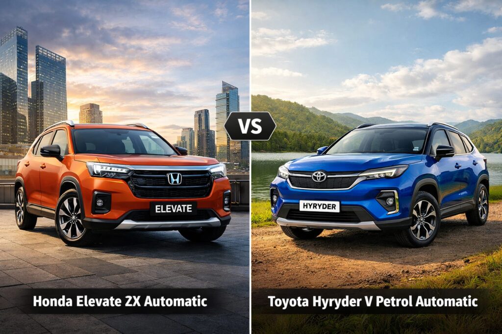 Honda Elevate ZX Automatic vs Toyota Hyryder V Petrol Automatic: कौन-सी SUV है बेहतर? Honda Elevate ZX Automatic vs Toyota Hyryder V Petrol Automatic: कौन-सी SUV है बेहतर?