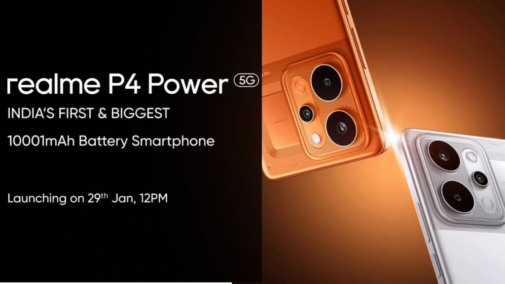 29 जनवरी को Realme मचाने वाला है सबसे बड़ा धमाका, 10,001mAh बैटरी के साथ आ रहा है Realme P4 Power 5G
