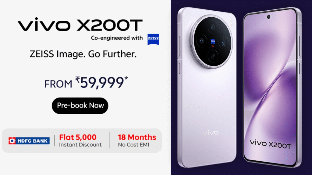 Vivo X200T भारत में लॉन्च – अल्ट्रा कैमरा पावर और फ्लैगशिप परफॉर्मेंस के साथ बना सब-फ्लैगशिप किंग Vivo X200T भारत में लॉन्च – अल्ट्रा कैमरा पावर और फ्लैगशिप परफॉर्मेंस के साथ बना सब-फ्लैगशिप किंग