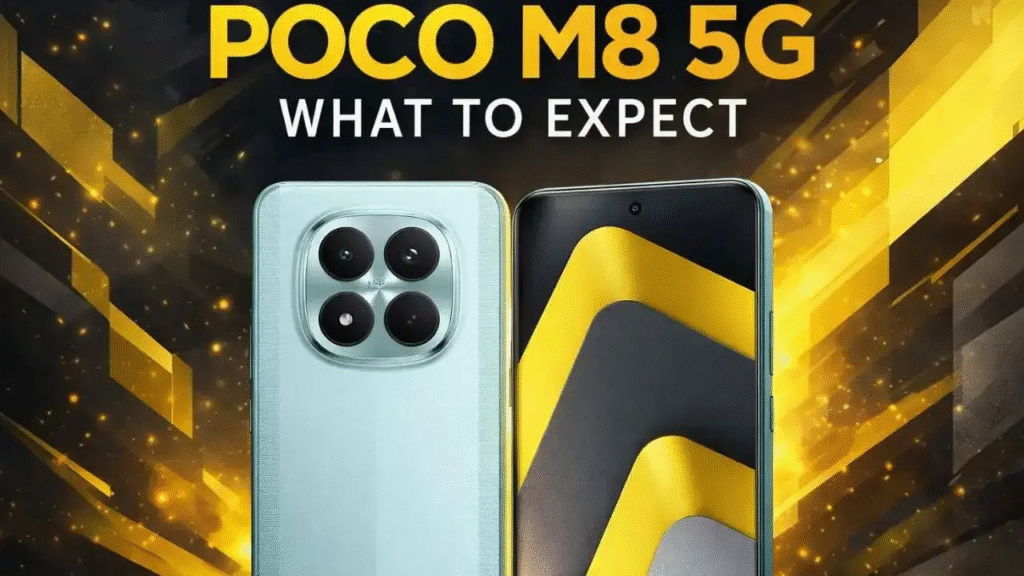 POCO M8 5G: 8 जनवरी को भारत में मचाने आ रहा है धमाल, कर्व्ड AMOLED डिस्प्ले और Snapdragon पावर के साथ