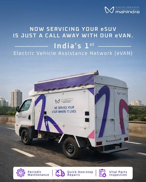 Mahindra Electric Origin SUVs का eVAN: 2026 में भारत का पहला इलेक्ट्रिक व्हीकल असिस्टेंस नेटवर्क, अब eSUV सर्विस आपके दरवाज़े पर Mahindra Electric Origin SUVs का eVAN: 2026 में भारत का पहला इलेक्ट्रिक व्हीकल असिस्टेंस नेटवर्क, अब eSUV सर्विस आपके दरवाज़े पर