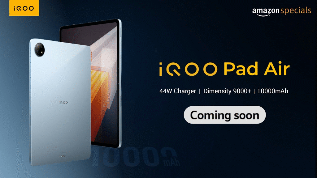 iQOO Pad Air: 144Hz डिस्प्ले, Snapdragon 870 और दमदार बैटरी के साथ भारत का पावरफुल एंड्रॉयड टैबलेट iQOO Pad Air: 144Hz डिस्प्ले, Snapdragon 870 और दमदार बैटरी के साथ भारत का पावरफुल एंड्रॉयड टैबलेट